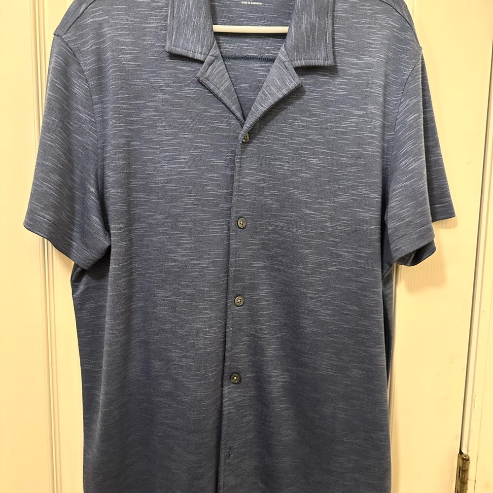 Alfani Slate Gray Textured Shirt